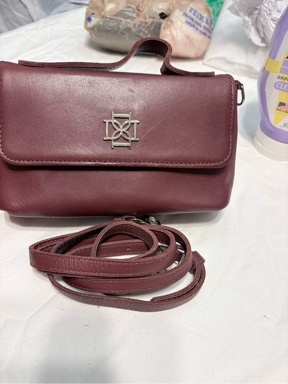 Dominie mini leather bag